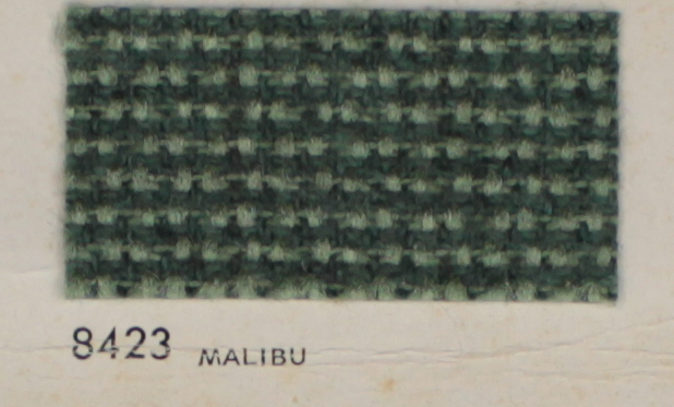 1978 Chevrolet Malibu - green with light green flecks in horizontal lines pattern OEM auto fabric