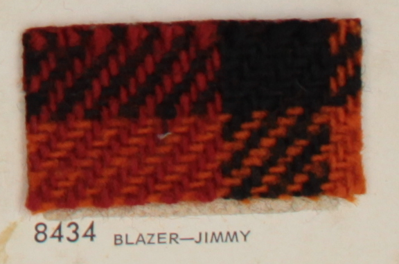 1978 Chevrolet Blazer - Jimmy - orange , red , and black plaid pattern OEM auto fabric