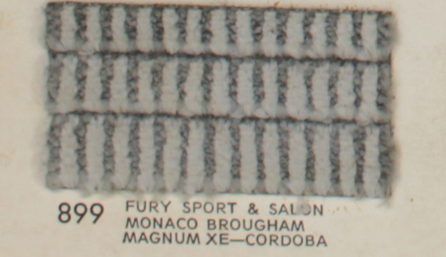 1978 Plymouth Fury Sport & Salon Monaco Brougham Magnum XE - Cordoba - gray and dark gray ridged vertical and horizontal line grain OEM auto fabric