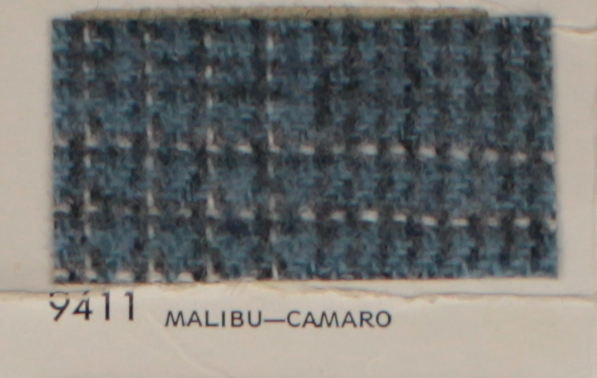 1979 Chevrolet Malibu - Camaro - blue with black and white square pattern OEM auto cloth