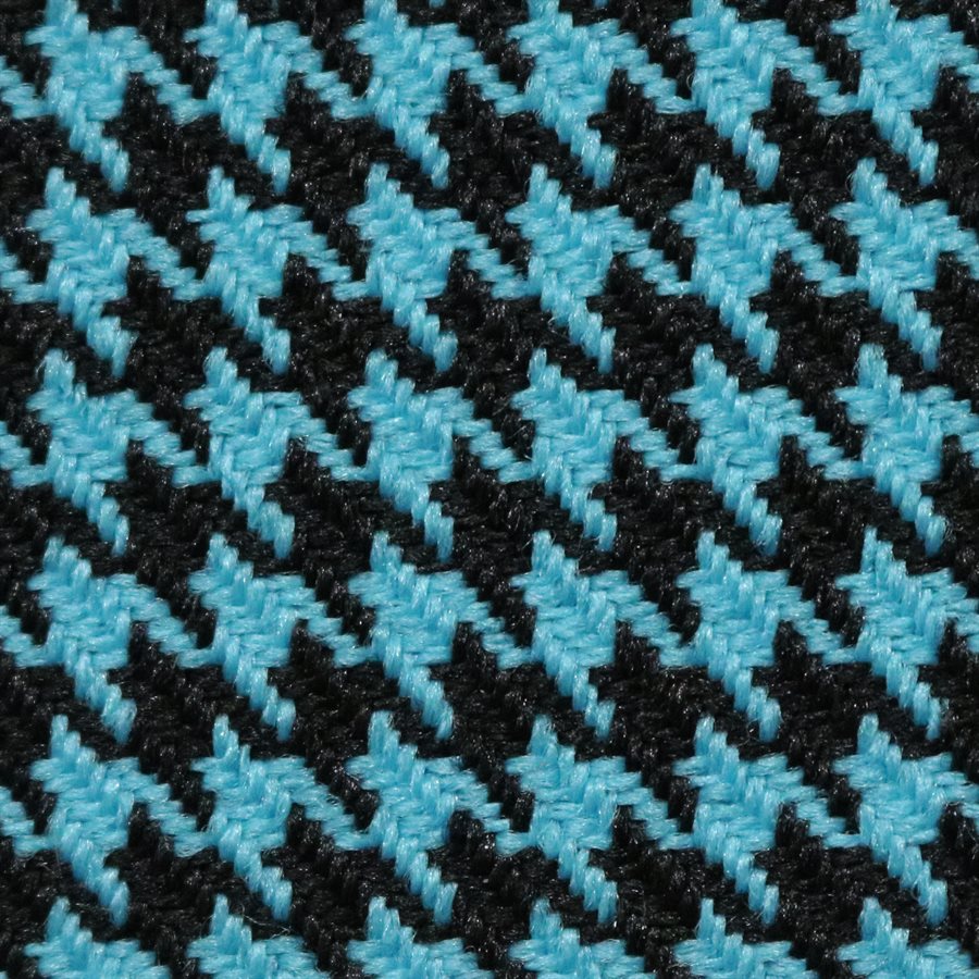 Teal and Black Houndstooth