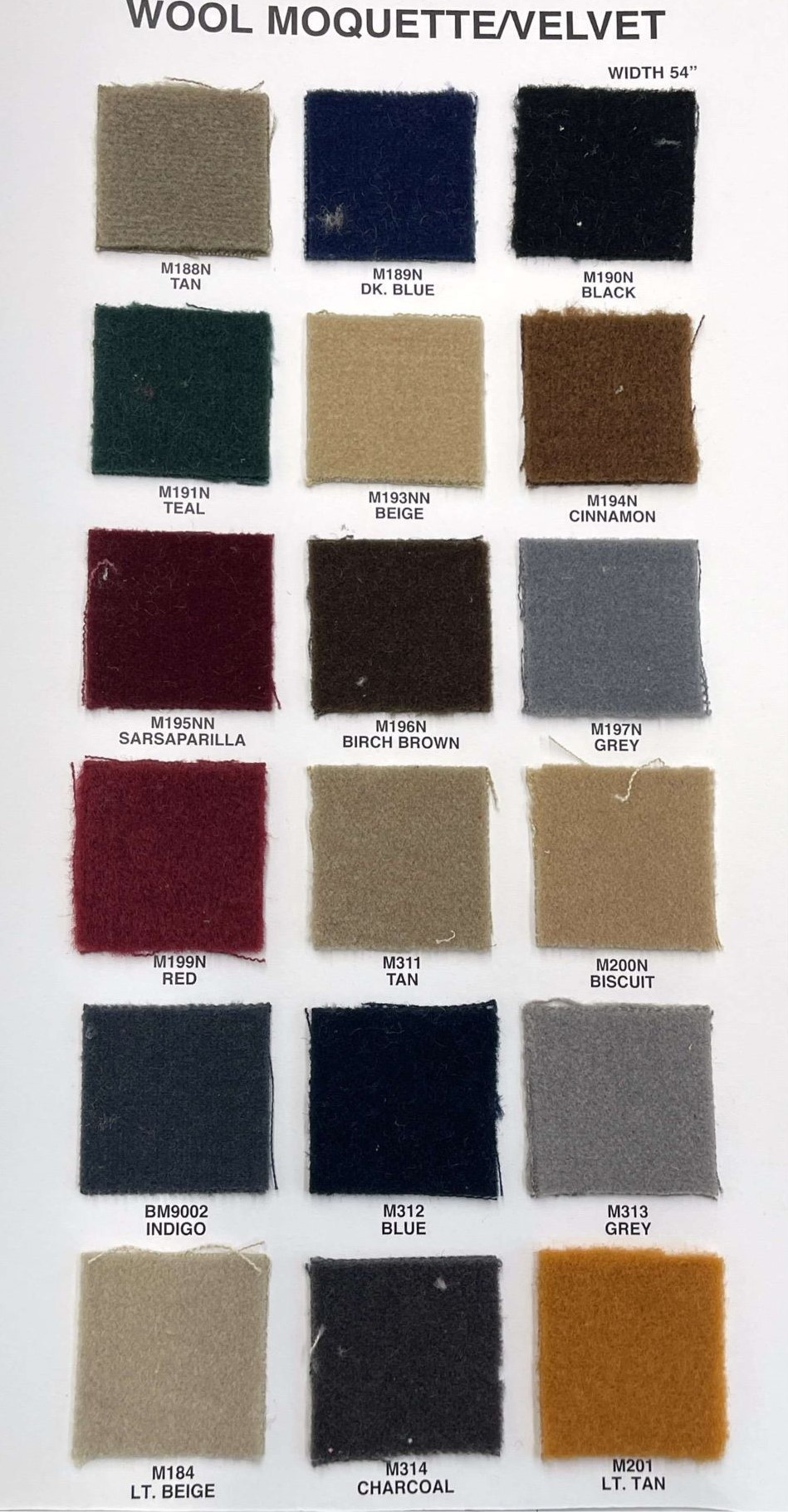 100% Wool Moquette Automotive Body Cloth