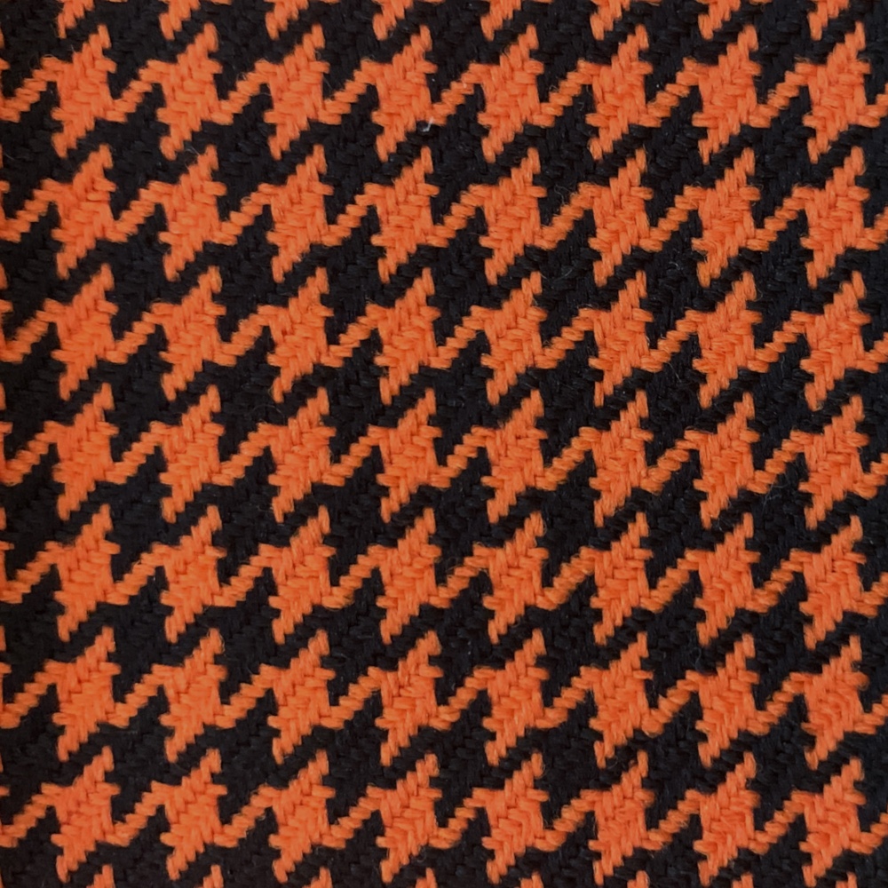 Orange and Black Houndstooth