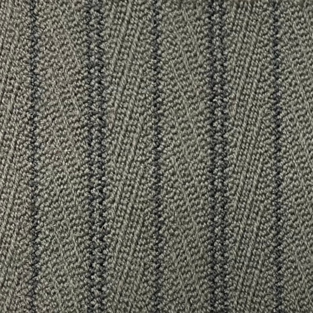 Gray with Dark Gray Striped Wool Broadcloth