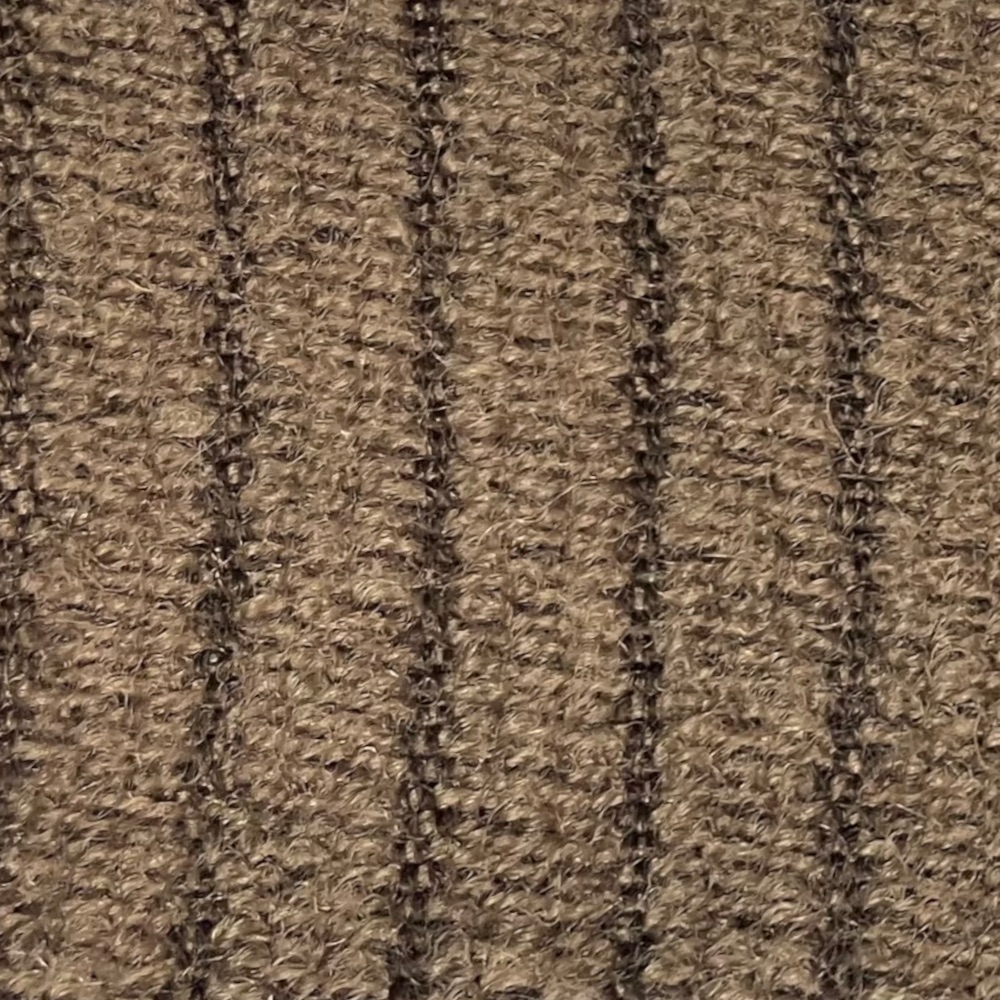 Brown with Dark Brown Striped Wool Broadcloth