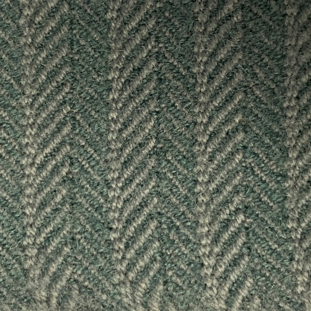 Gray/Green Herringbone Wool Broadcloth