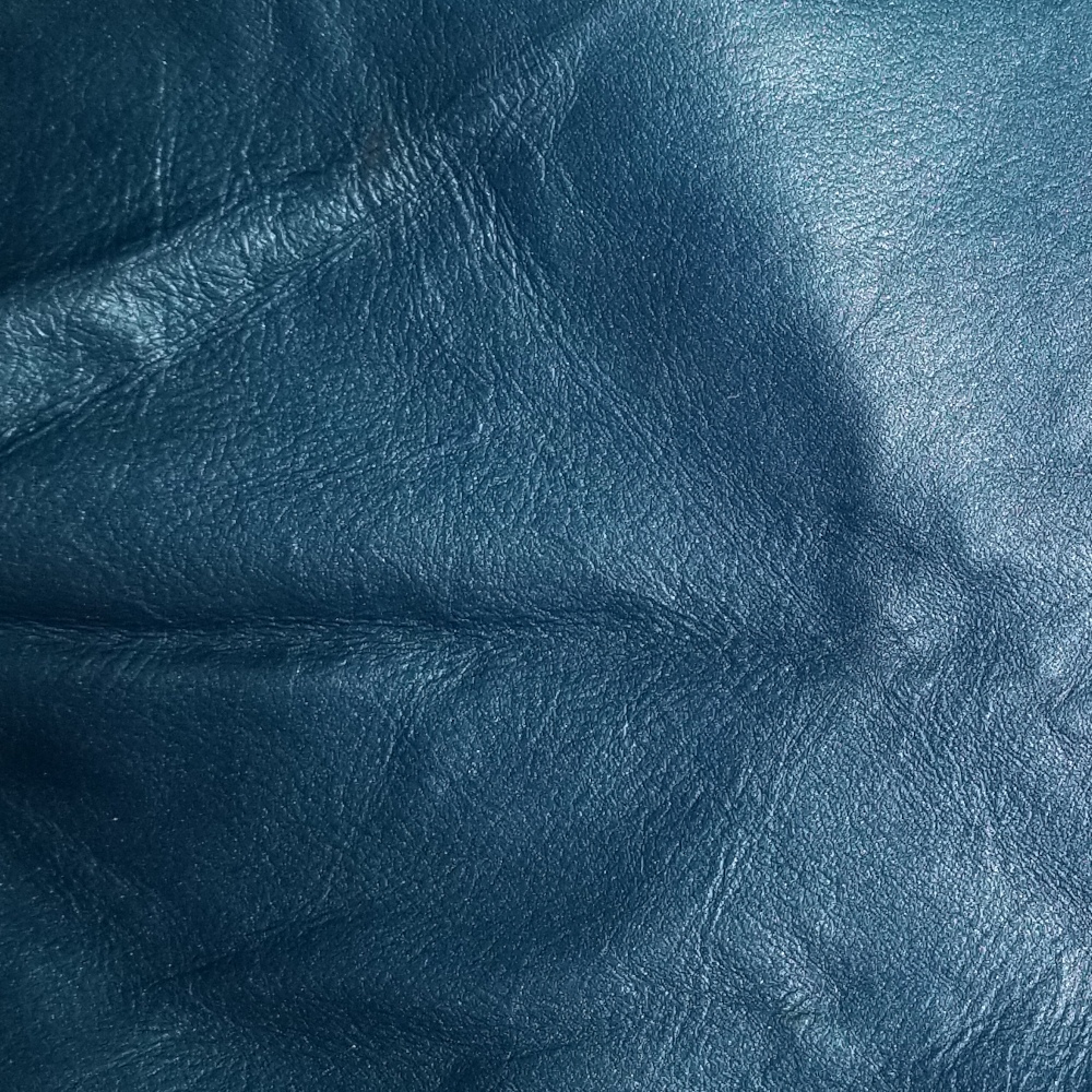 Metallic Blue Leather