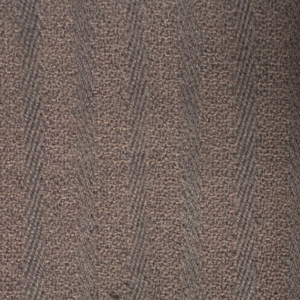 Taupe with Gray Striped Wool Broadcloth