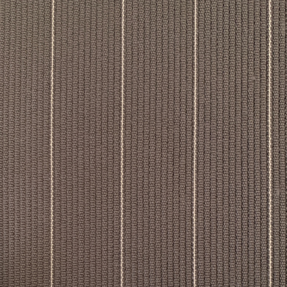 Gray with White Stripes Wool Bedford