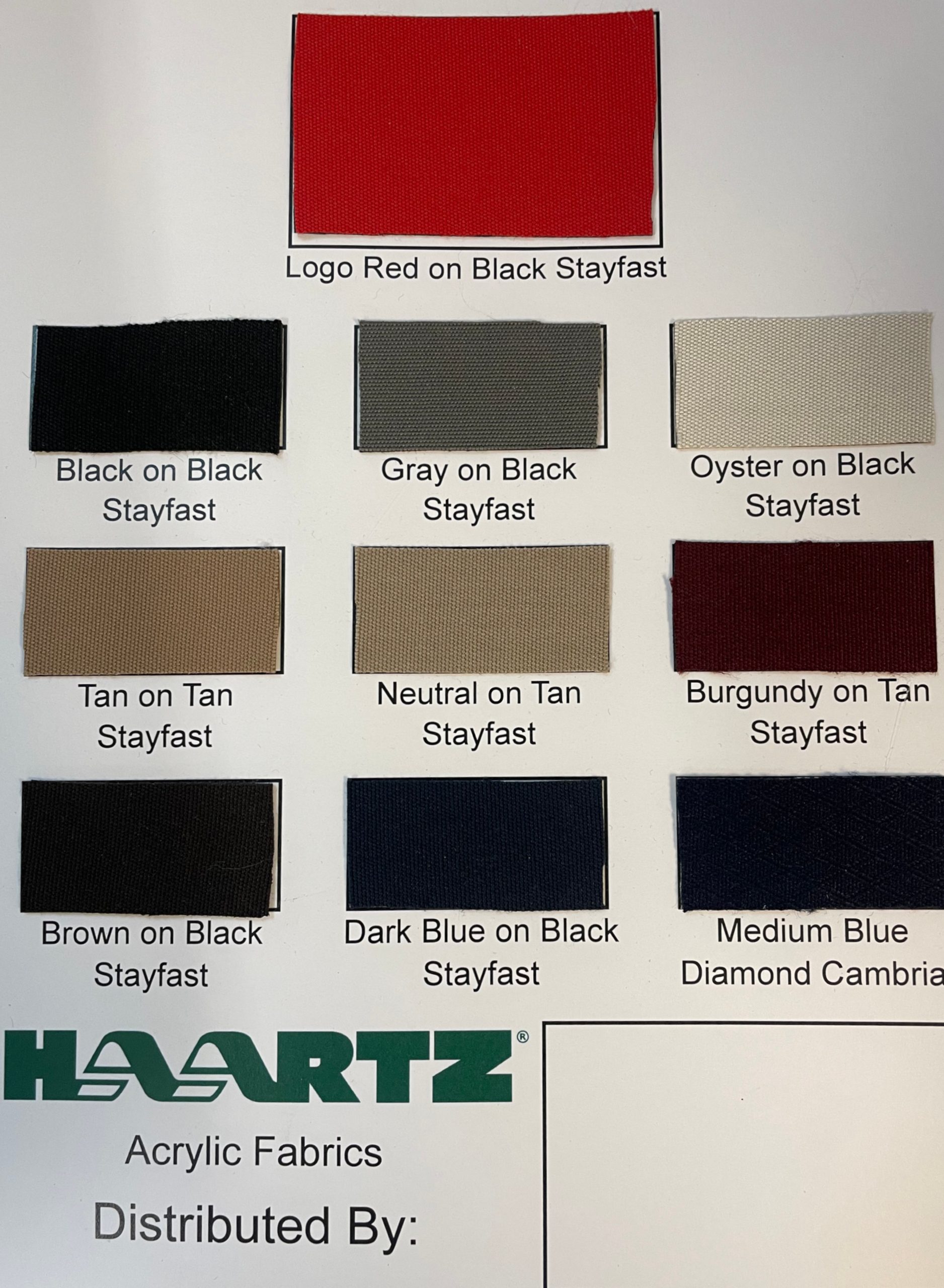 Stayfast Sample Chart