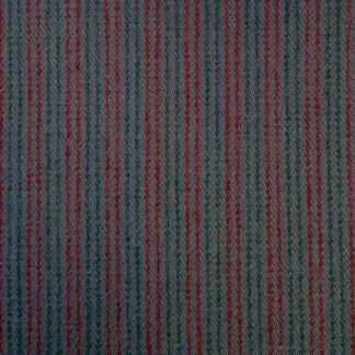 Gray with Green and Maroon Stripe Wool