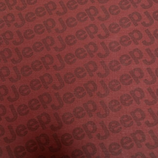 OEM Detroit# L6388 Jeep Pattern Red Seat Cover Fabric for the 1988 Jeep